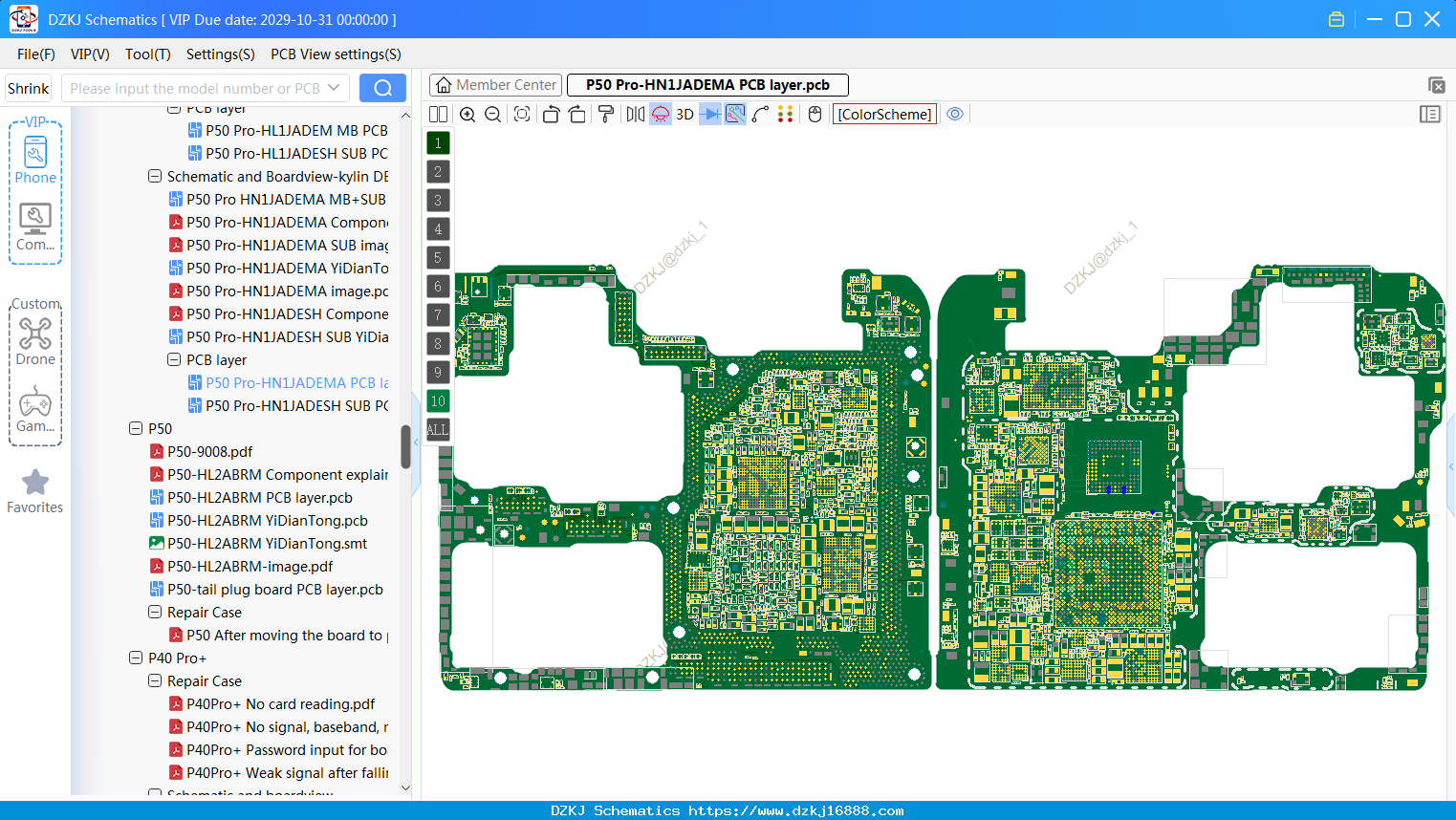 Huawei P50 Pro-HN1JADEMA PCB Layer